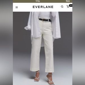 Everlane organic wide leg pant.